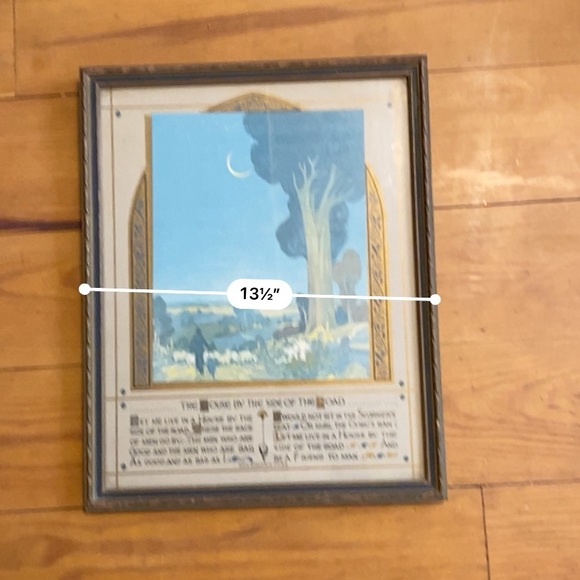 Framed Blue and Gold Wall Art - Picture 2 of 8